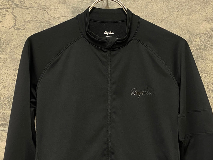 KM421 ラファ Rapha CORE LONG SLEEVE JERSEY 長袖 サイクルジャージ 黒 S 裏起毛