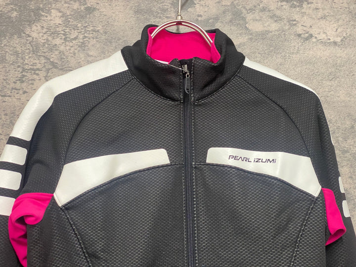 JX138 パールイズミ PEARL iZUMi 長袖 サイクルジャケット 黒 白 M 裏起毛