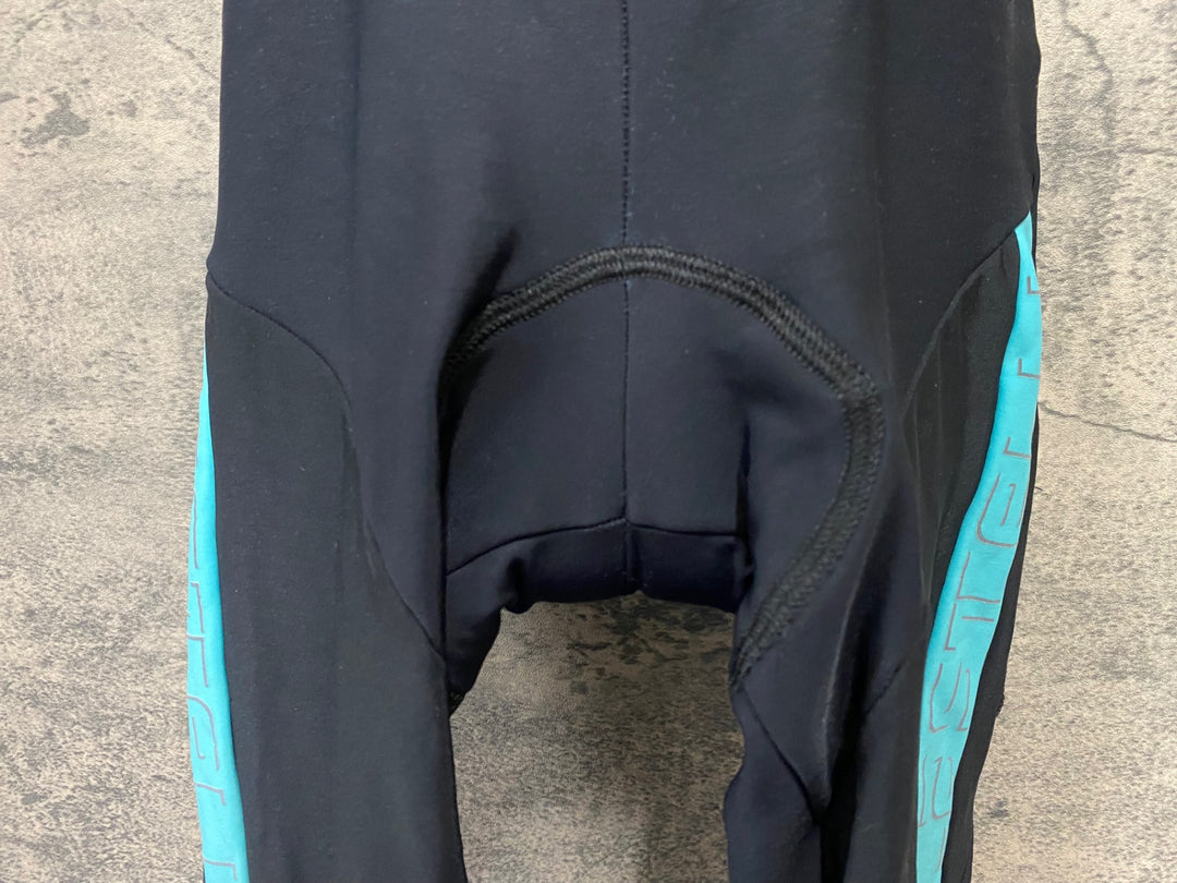 JK211 カステリ CASTELLI ROSSOCORSA ビブタイツ 黒 S 裏起毛 ※内側裏起毛剥がれ