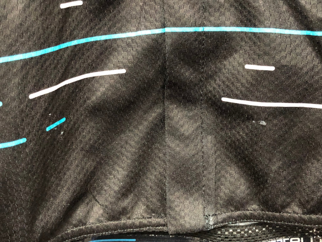 JV913 カステリ CASTELLI 半袖 サイクルジャージ 黒 M TEAM Sky ※サイズロゴ劣化