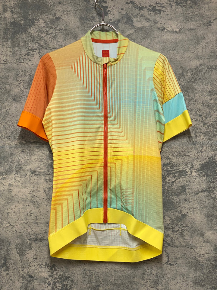 KC762 ラファ Rapha TUNNEL VISION TRAINING JERSEY 半袖 サイクルジャージ オレンジ 黄 M