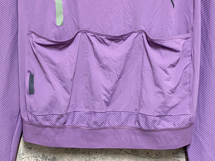 KQ978 マープ MAAP PRO FIT JERSEY 長袖 サイクルジャージ 紫 XL
