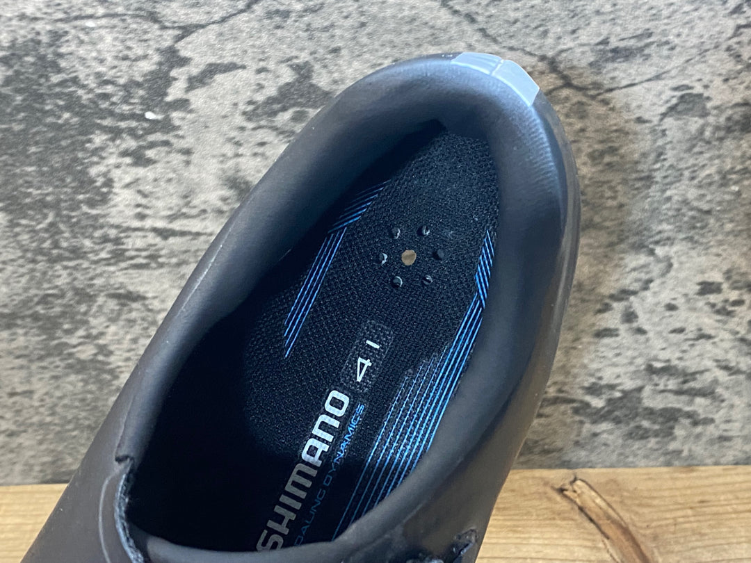 JW933 シマノ SHIMANO PC7 SHRC702M WIDE ビンディングシューズ 3穴 BOA シルバー 黒 EU41