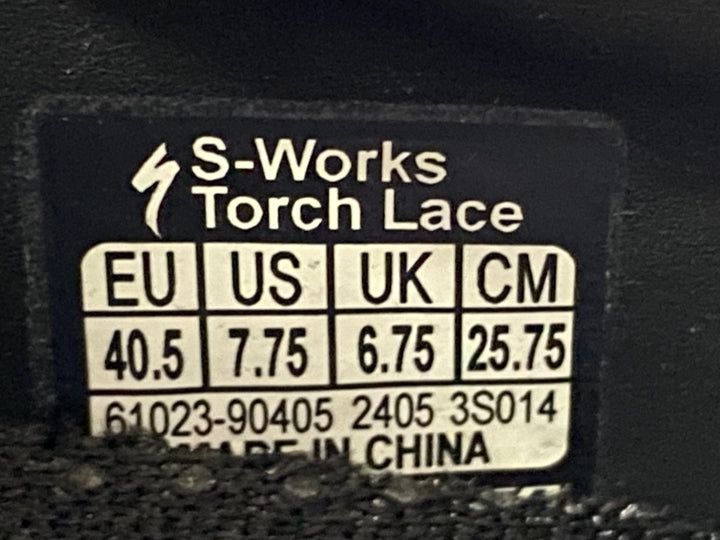 JK233 スペシャライズド SPECIALIZED S-WORKS TORCH LACE ビンディングシューズ EU40.5 SPD-SL ブラック