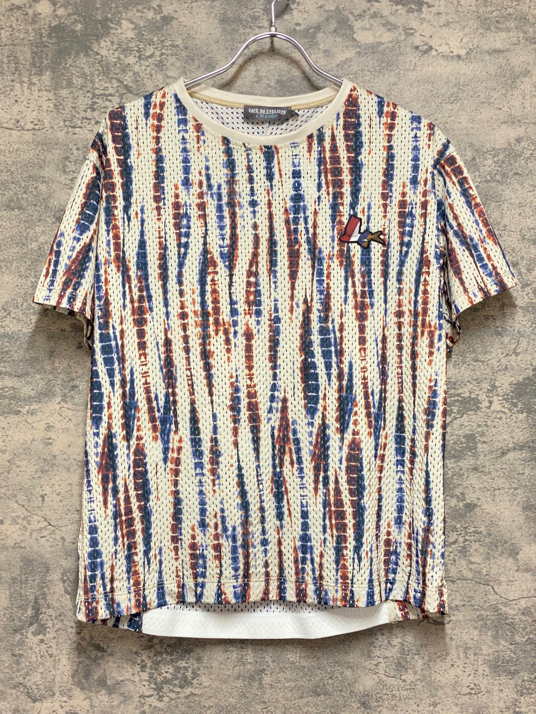 KO592 カフェドシクリステ cafe du cycliste Chanterelle Chalk 半袖 サイクルジャージ 総柄 M