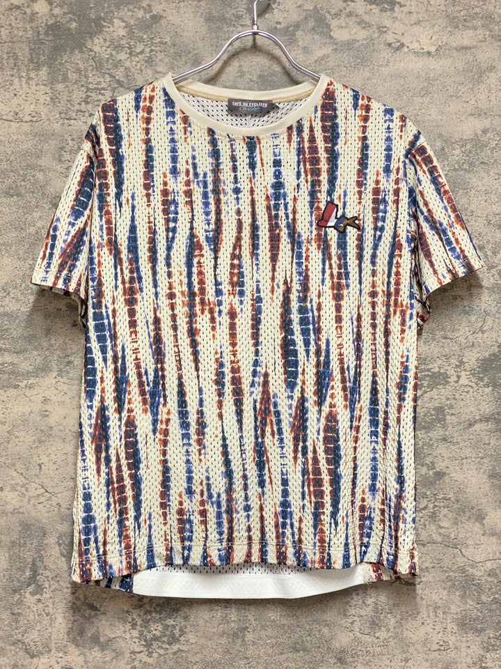KO592 カフェドシクリステ cafe du cycliste Chanterelle Chalk 半袖 サイクルジャージ 総柄 M