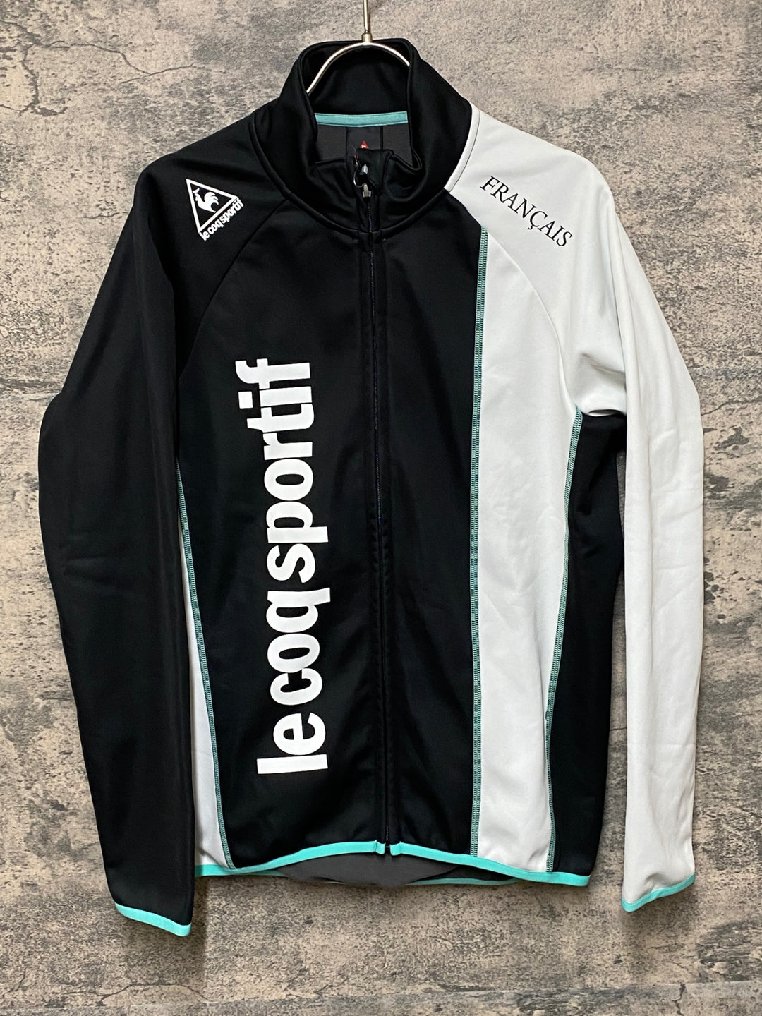 JP522 ルコックスポルティフ le coq sportif 長袖 サイクルジャケット L 黒 裏起毛 ※ほつれあり