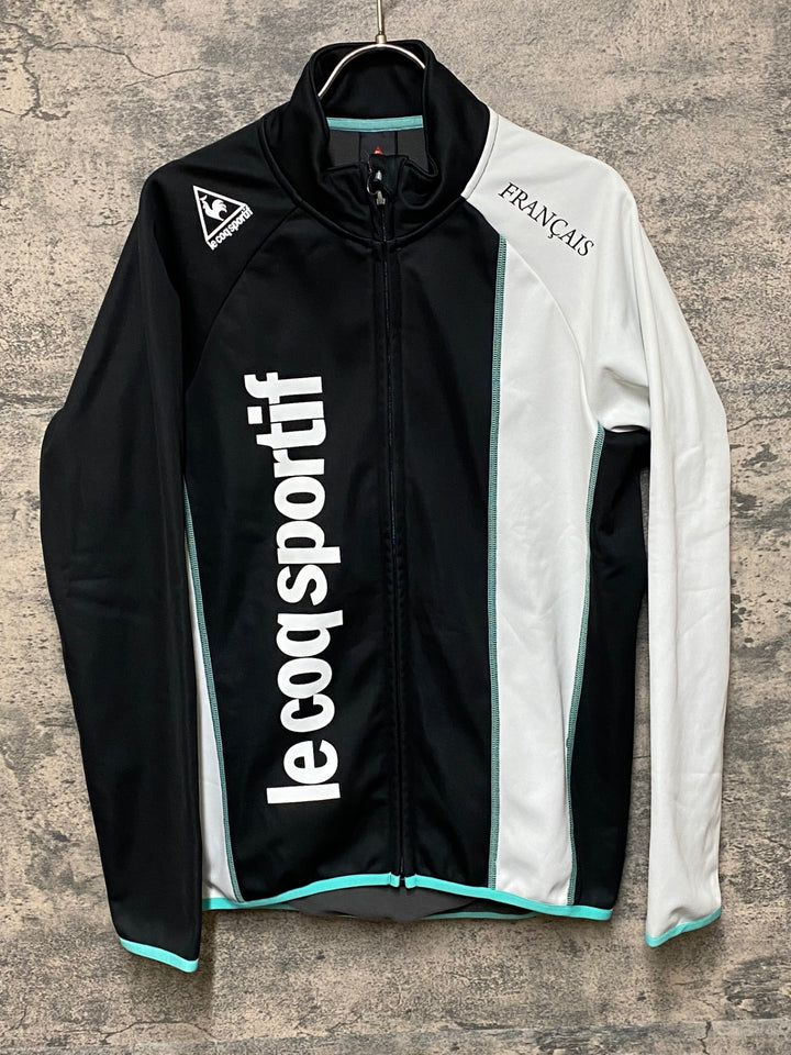 JP522 ルコックスポルティフ le coq sportif 長袖 サイクルジャケット L 黒 裏起毛 ※ほつれあり
