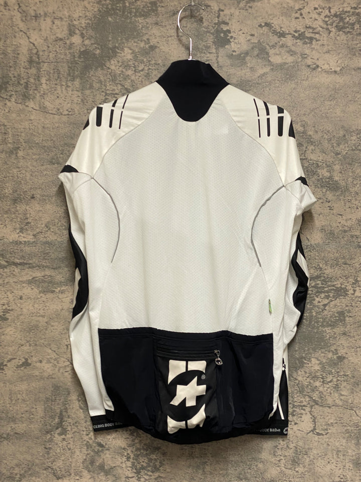 JQ142 アソス assos iJ Intermediate s7 Jersey 長袖サイクルジャケット 白黒 M 裏起毛