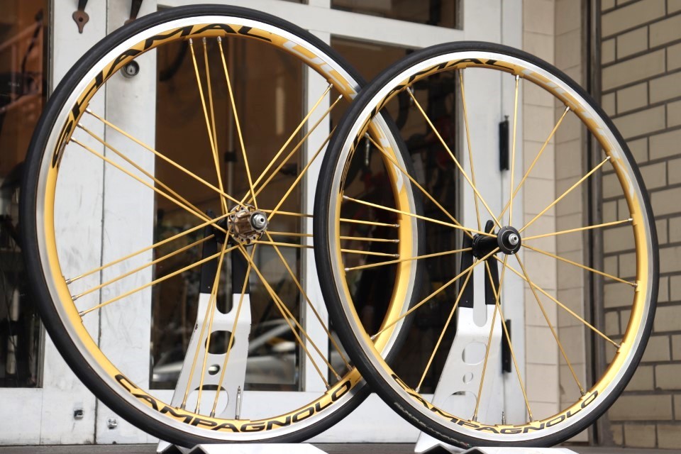 カンパニョーロ Campagnolo シャマルウルトラ ゴールド SHAMAL ULTRA GOLD アルミ チューブラー ホイールセット カンパ  11S/12S 【横浜店】