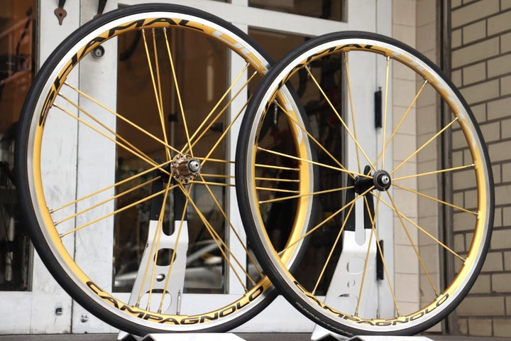 カンパニョーロ Campagnolo シャマルウルトラ ゴールド SHAMAL ULTRA GOLD アルミ チューブラー ホイールセット –  BICI AMORE ONLINE STORE