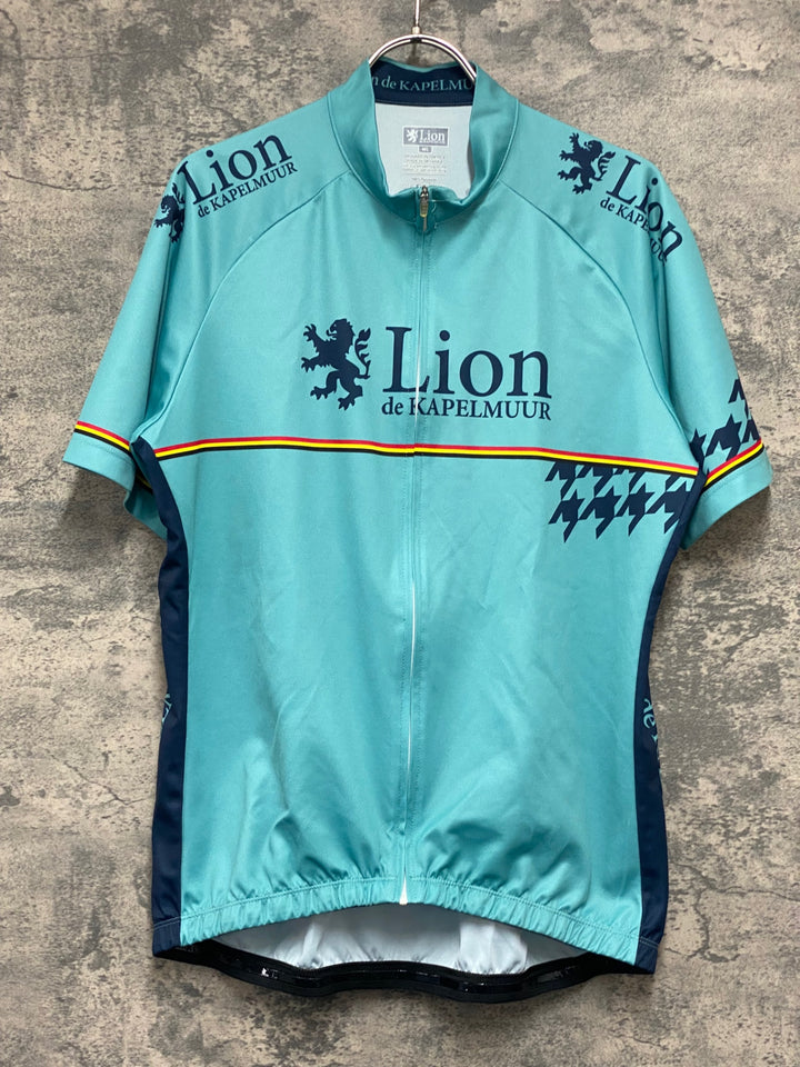 KL042 リオンドカペルミュール Lion de KAPELMUUR 半袖 サイクルジャージ チェレステ WL ※スレあり