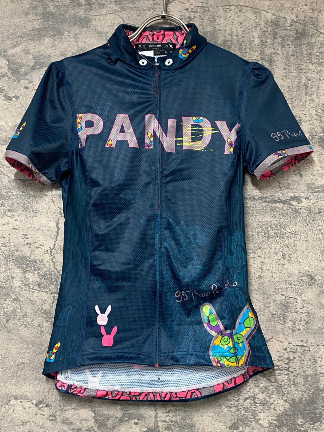 KK465 パンダーニ Pandani 半袖 サイクルジャージ 濃紺 XS レディース