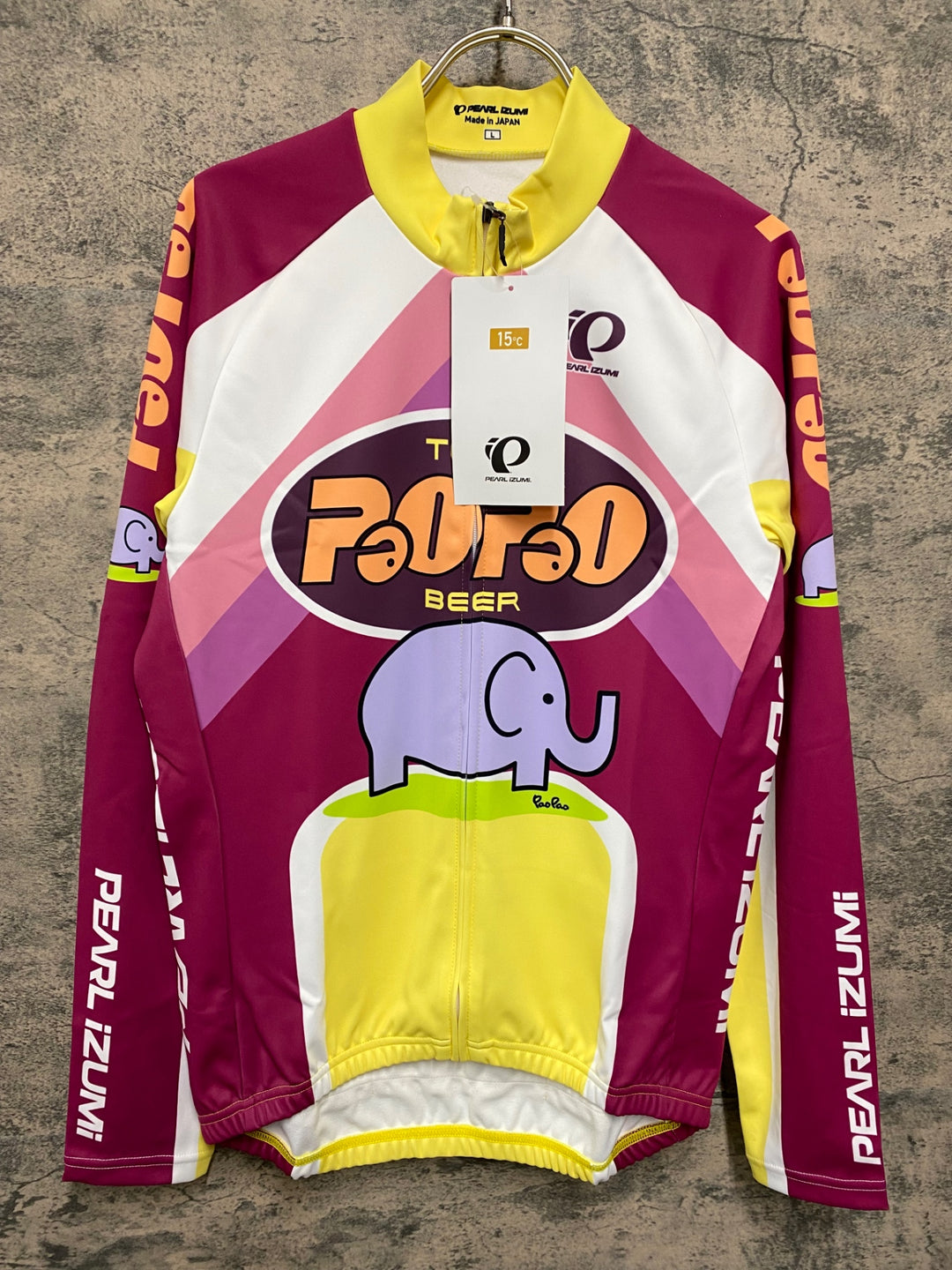 JY874 パールイズミ PEARL iZUMi 長袖 サイクルジャージ 総柄 L パオパオ