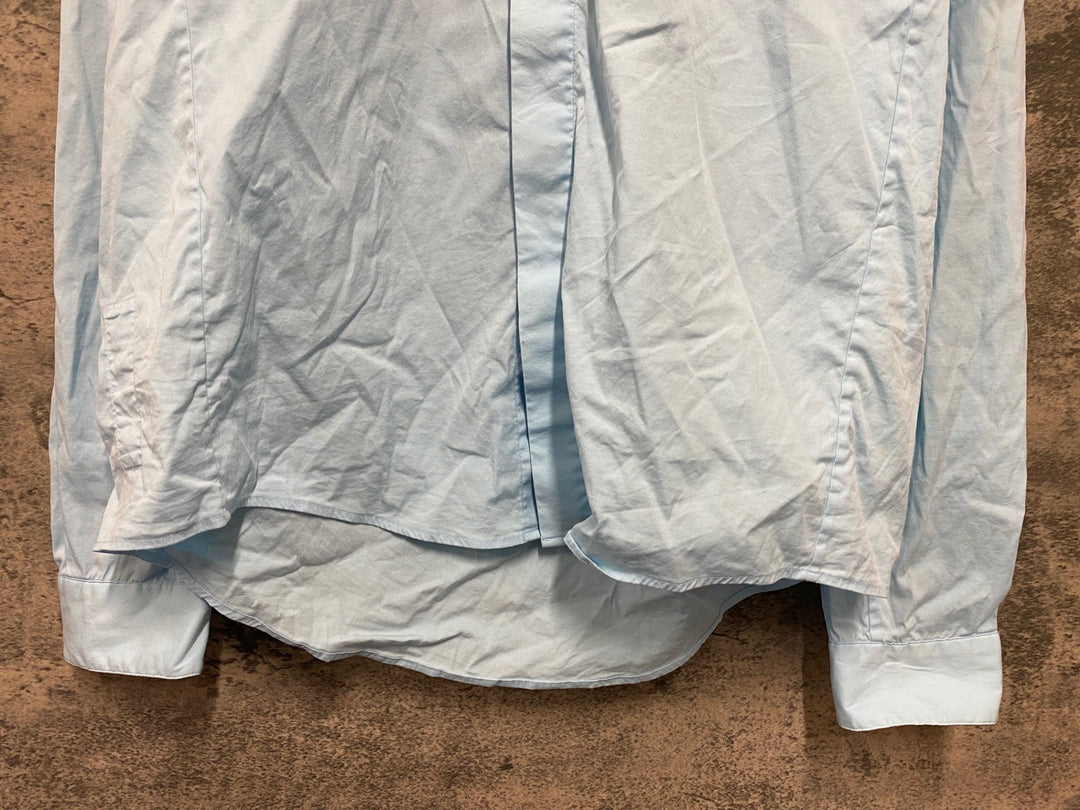 KD501 ラファ Rapha POPLIN SHIRT 長袖 シャツ 水色 M ※シミ、ほつれ
