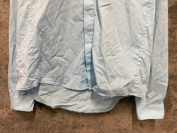KD501 ラファ Rapha POPLIN SHIRT 長袖 シャツ 水色 M ※シミ、ほつれ