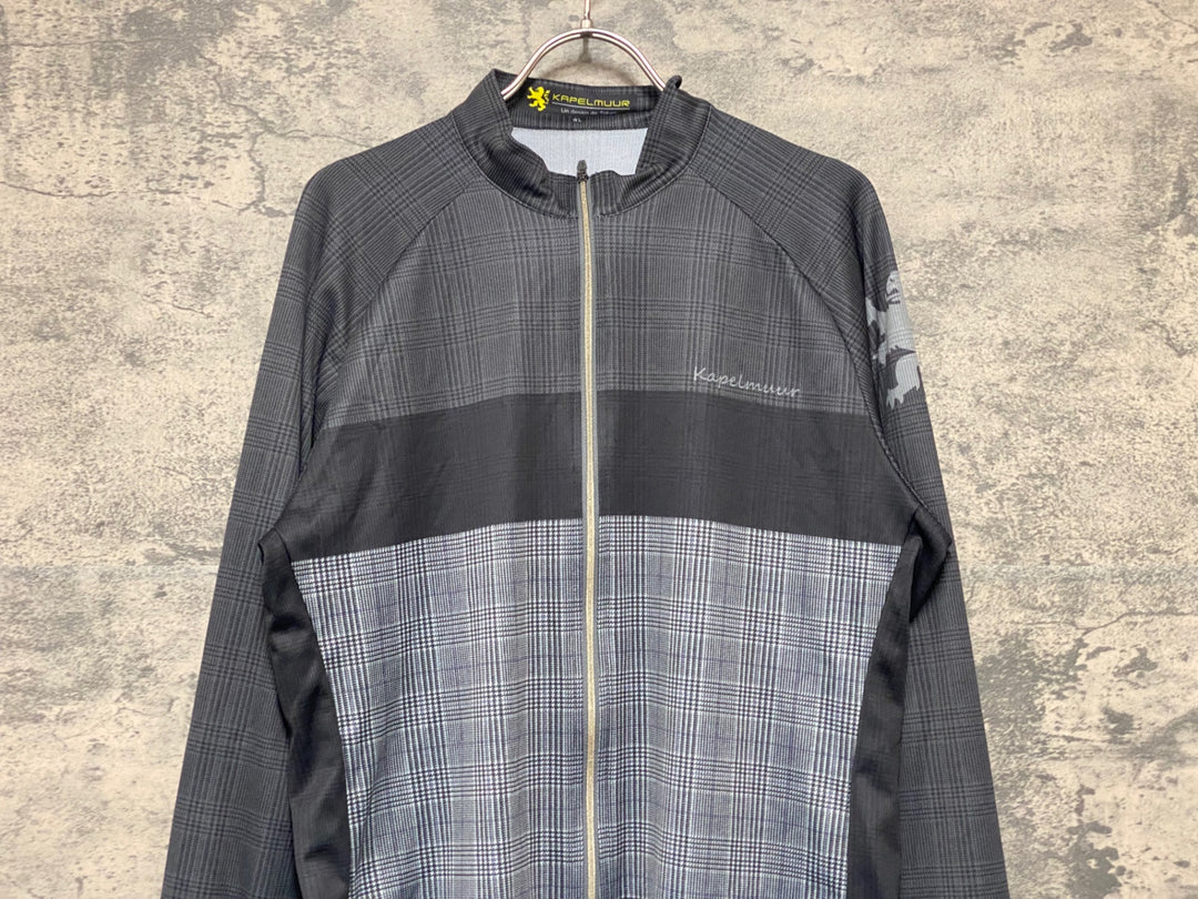 KJ754 カペルミュール KAPELMUUR 長袖 サイクルジャージ グレー チェック WL