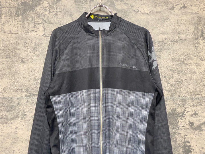 KJ754 カペルミュール KAPELMUUR 長袖 サイクルジャージ グレー チェック WL