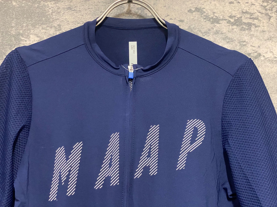 KH101 マープ MAAP PRO FIT JERSEY 半袖 サイクルジャージ 紺 XL
