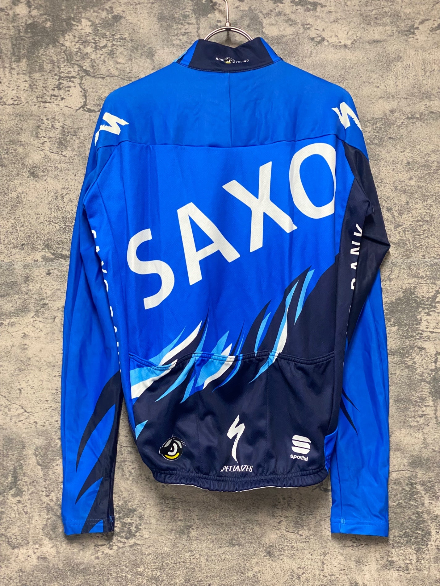 青森記念　競輪　サイクルジャージ　トップス　青　長袖　xl KJ803 スポーツフル sportful 長袖 サイクルジャージ 青 M 裏起毛 SAXO