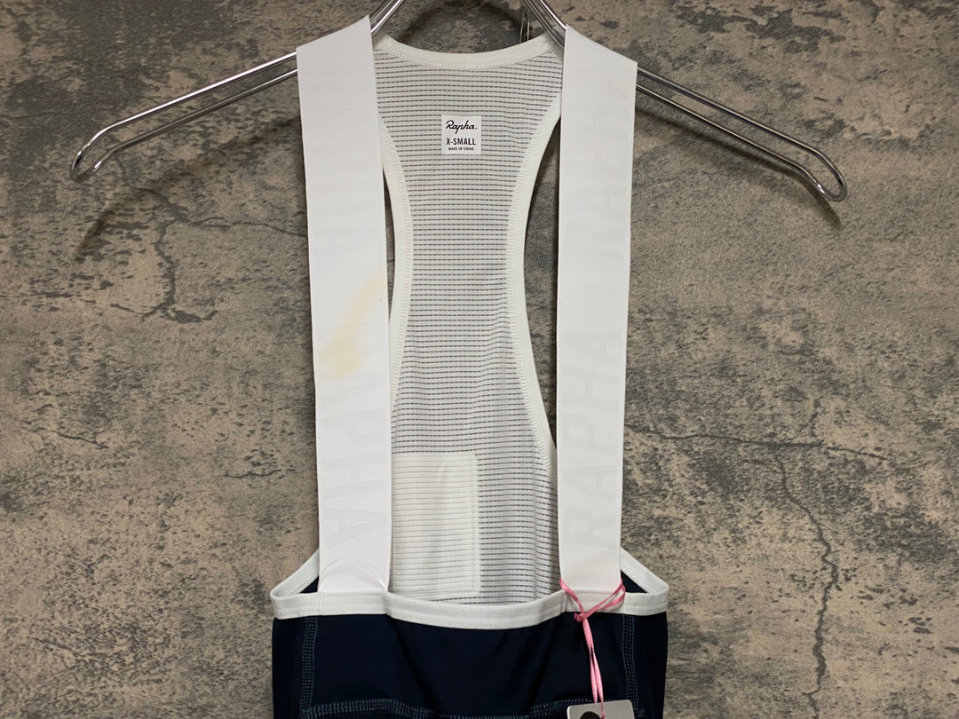 KM118 ラファ Rapha WOMEN'S PRO TEAM CARGO BIB SHORTS ビブショーツ 紺 XS ※ゴム汚れあり