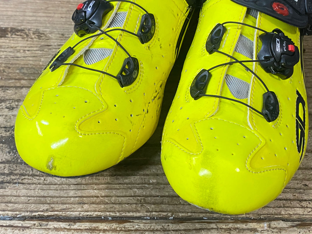 KA406 シディ SIDI ワイヤヴェントカーボン WIRE VENT CARBON ビンディングシューズ 黄 黒 EU43