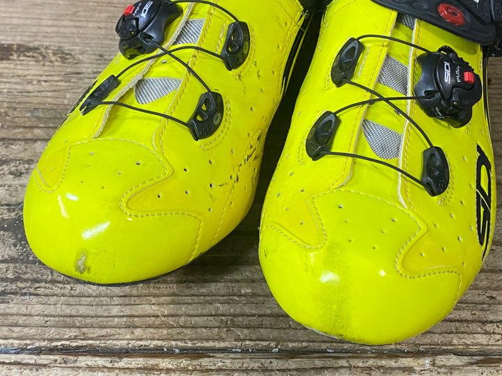 KA406 シディ SIDI ワイヤヴェントカーボン WIRE VENT CARBON ビンディングシューズ 黄 黒 EU43
