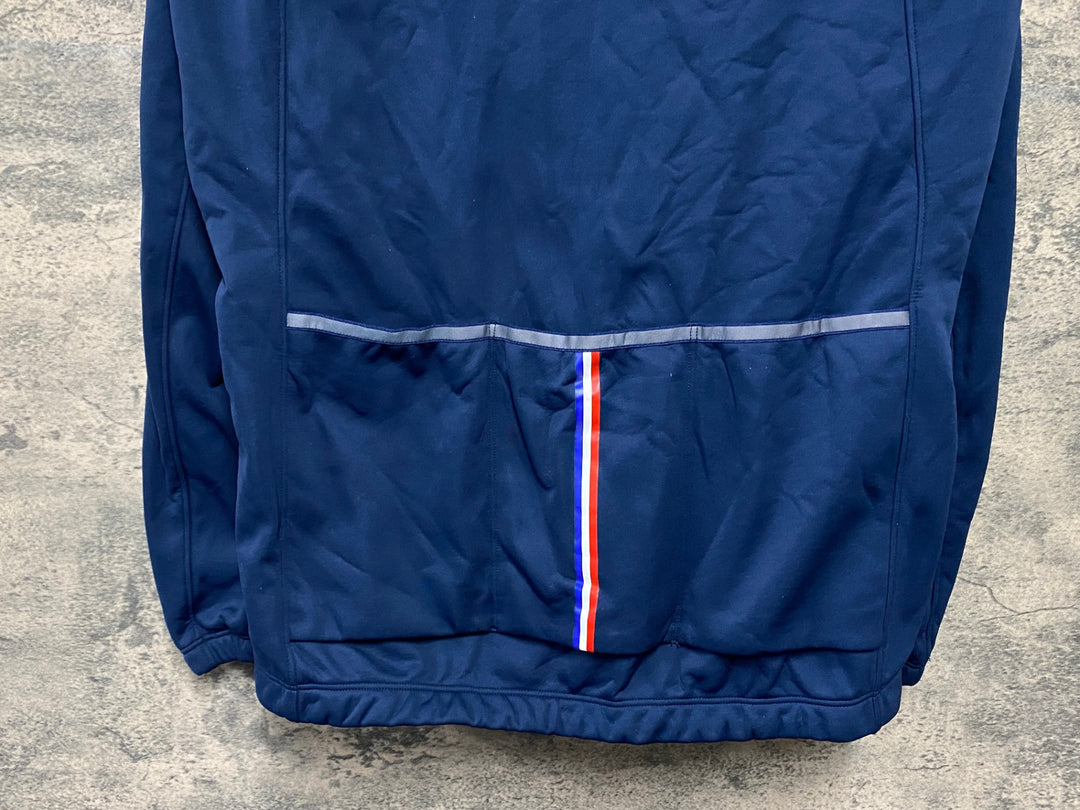 KC848 ルコックスポルティフ le coq sportif 長袖 サイクルジャケット 紺 L 裏起毛