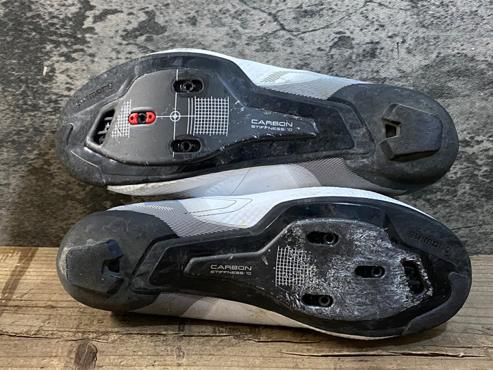 KJ725 シマノ SHIMANO RC7 SHRC702M W01E ビンディングシューズ 3穴 BOA 白 EU38