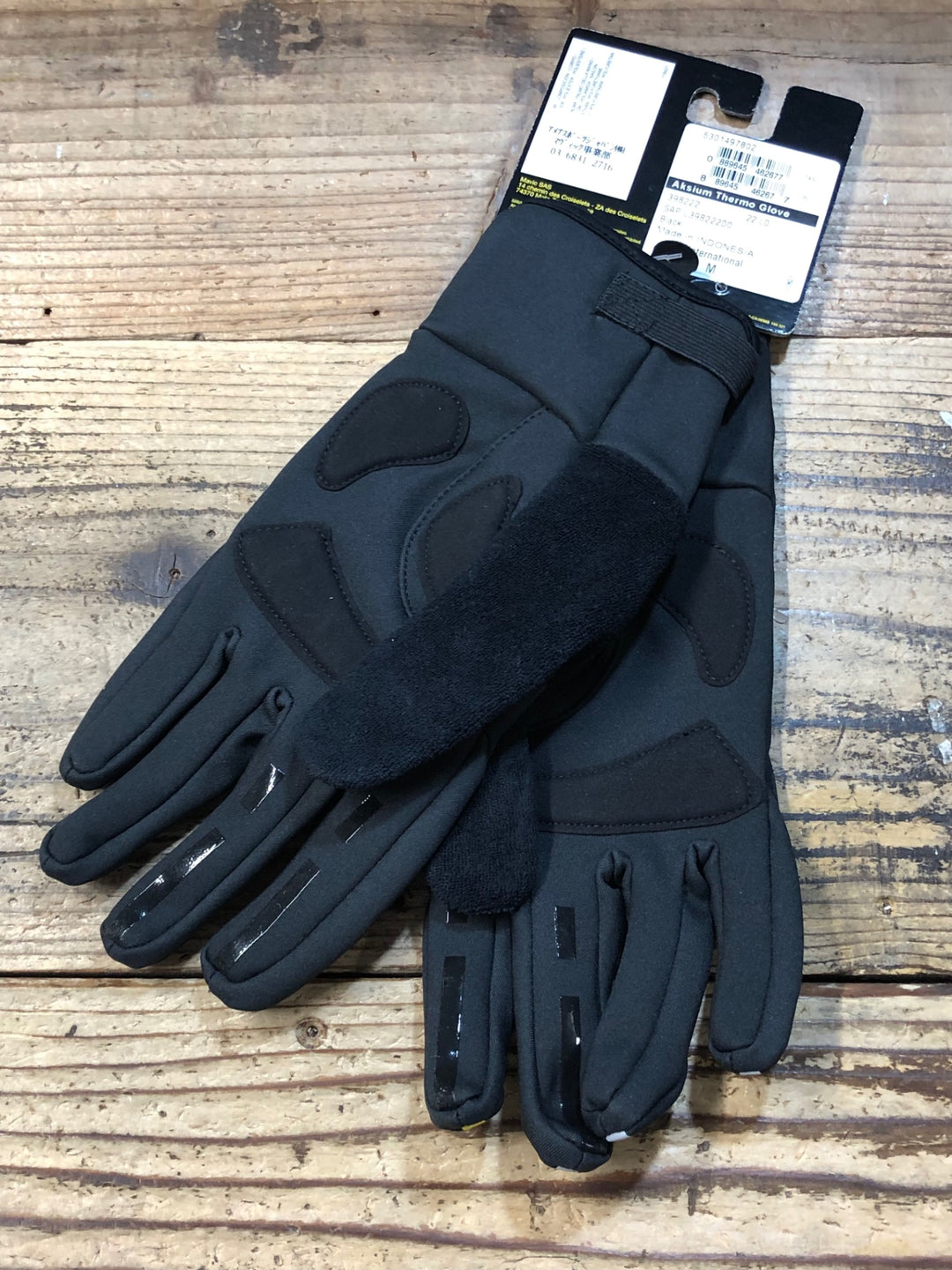 KH676 マヴィック MAVIC AKSIUM THERMO GLOVE 長指 グローブ 黒 M 裏起毛