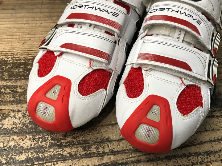 JR545 ノースウェーブ NORTHWAVE AERLITE 3 shoes ビンディングシューズ 黒赤白 EU39 1/2