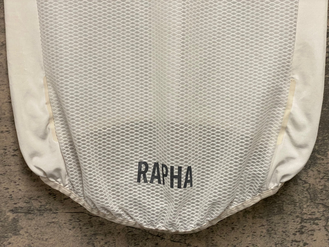KG524 ラファ Rapha ジレ サイクルベスト 白 S ※チャック取手破損