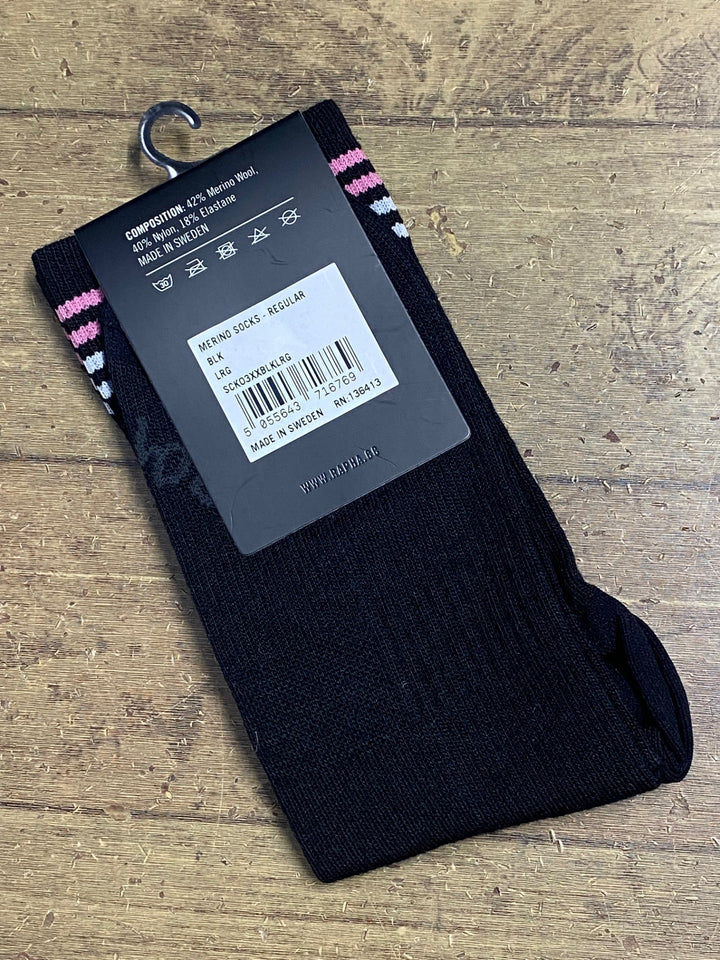 KC697 ラファ Rapha MERINO SOCKS REGULAR ソックス 黒 L 未使用