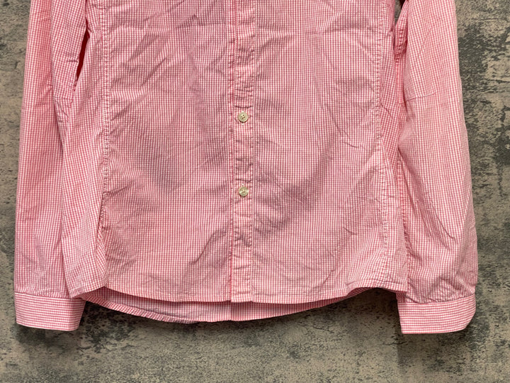 KI178 ラファ Rapha GINGHAM LONG SLEEVE SHIRT 長袖 シャツ ピンク チェック柄 S