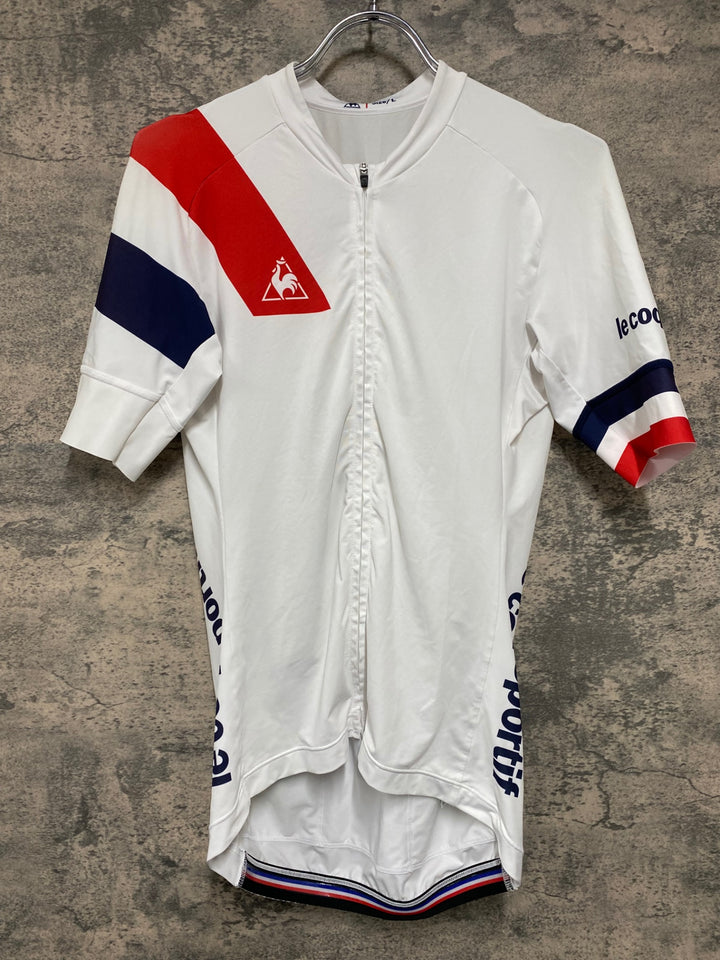 JS757 ルコックスポルティフ le coq sportif 半袖 サイクルジャージ L 白