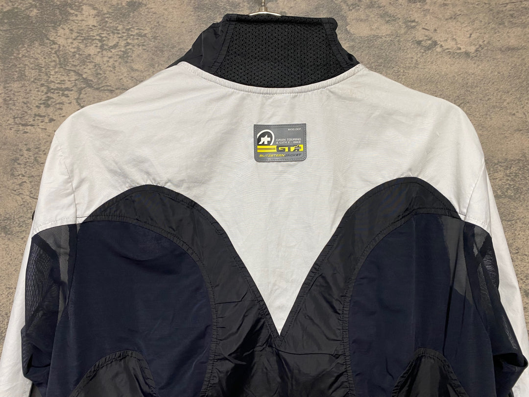 JL090 アソス assos GT ASSOS BLITZSTEIN JACKET 長袖 ウィンドブレーカー 黒 白 S
