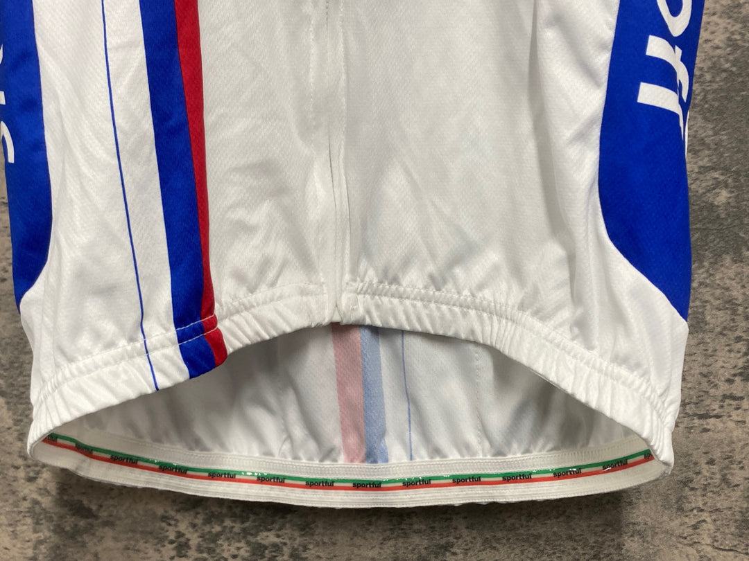 KJ861 スポーツフル sportful 半袖 サイクルジャージ 青白 L SAXO BANK TINKOFF