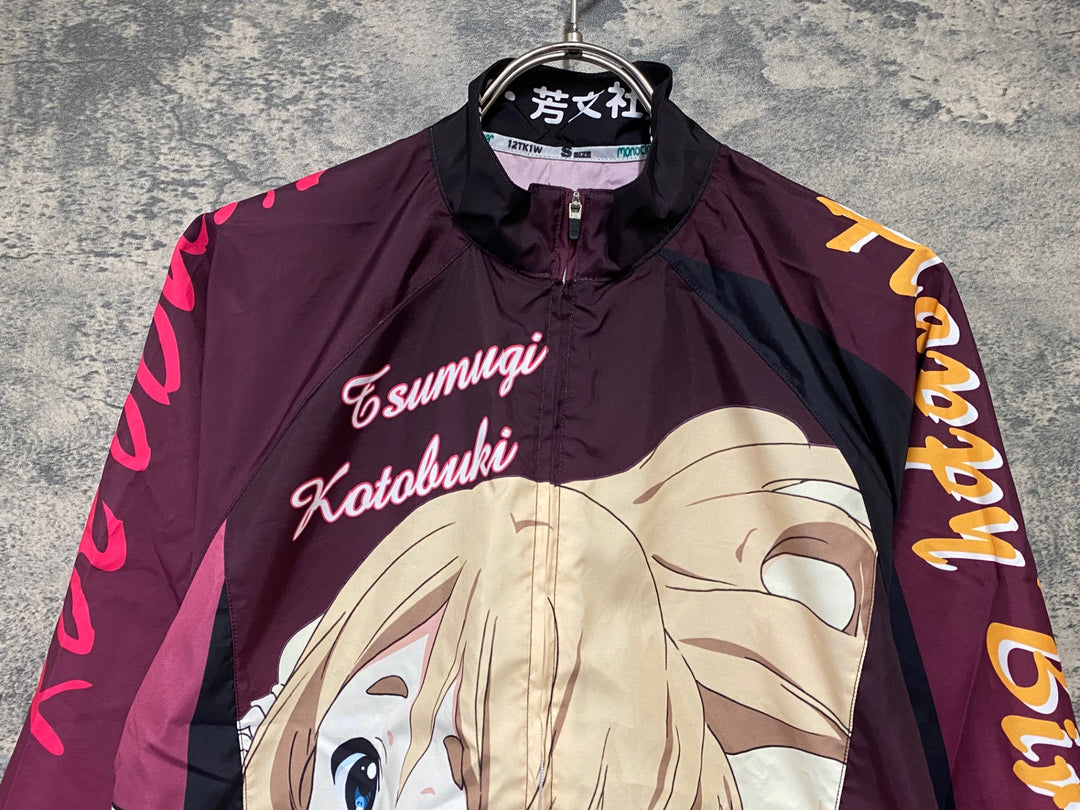 KD858 モノクローバー MONOCLOVER 長袖 ウィンドブレーカー バーガンディ S けいおん！琴吹紬 Birthday ver.