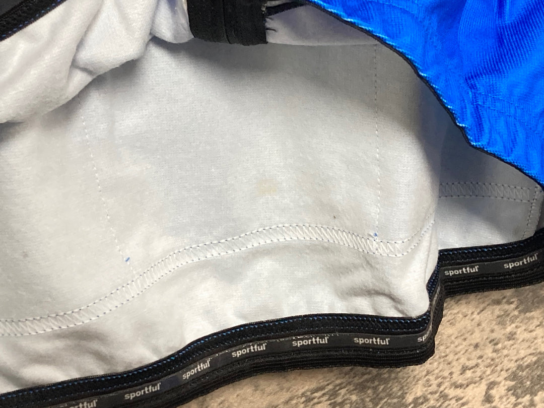 JV557 スポーツフル sportful 長袖 サイクルジャージ 青 白 XL 裏起毛 ITALIA Skoda