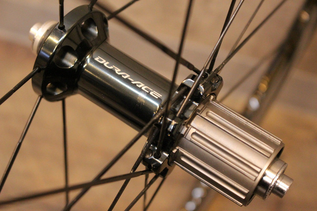 シマノ SHIMANO デュラエース DURA-ACE WH-9000-C35-CL アルミ/カーボン クリンチャー ホイールセット シマノ 11/12S 15C ナローリム【名古屋店】