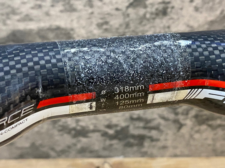 JR556 FSA K-FORCE エルゴハンドル カーボン ドロップハンドル クランプ部割れあり エンド部C-C400mm