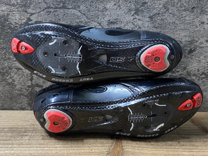 KM086 シディ SIDI WIRE CARBON ビンディングシューズ 黒 EU41 3穴