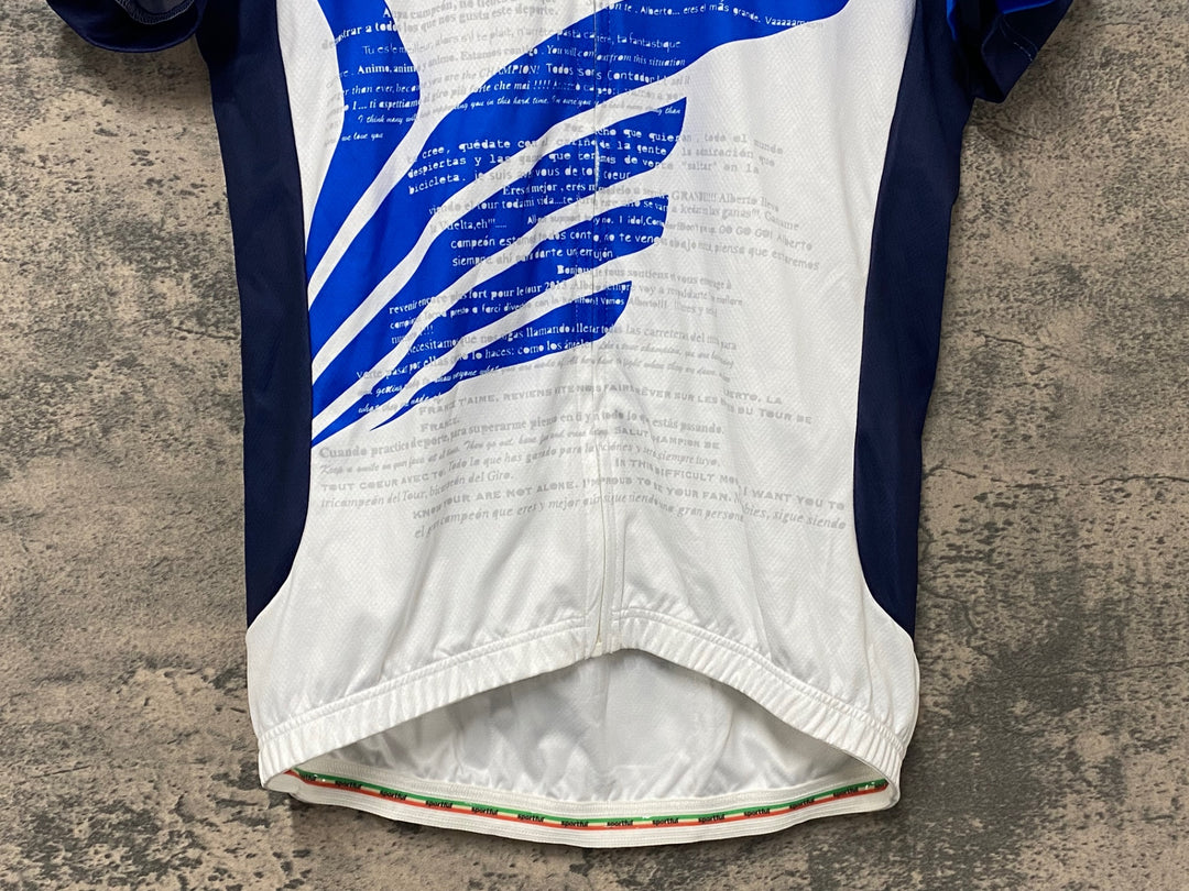 KJ815 スポーツフル sportful 半袖 サイクルジャージ 青 白 L ALBERTO CONTADOR