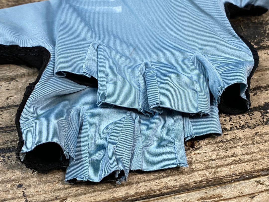 JU410 ラファ Rapha PRO TEAM MITTS 指切り グローブ 水色 黒 M