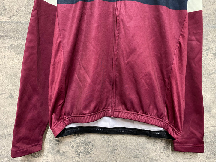 JQ001 カステリ CASTELLI 長袖 サイクルジャージ 赤 XL 裏起毛 ※スレ