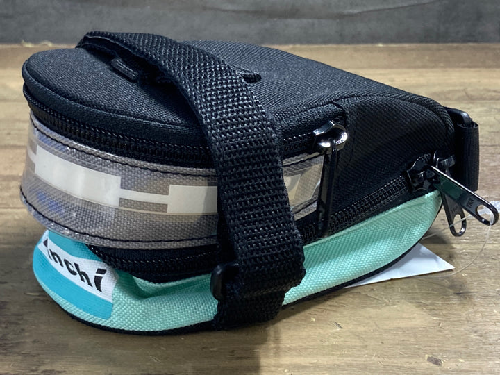 KL114 ビアンキ BIANCHI サドルバッグ 黒 チェレステ