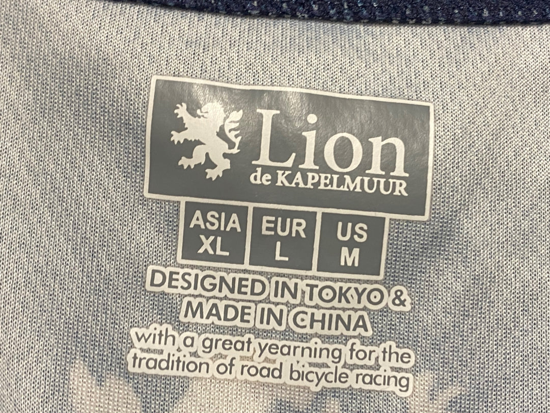 KN357 リオンドカペルミュール Lion de KAPELMUUR 半袖 サイクルジャージ 紺 XL ※ポケット部に穴あり
