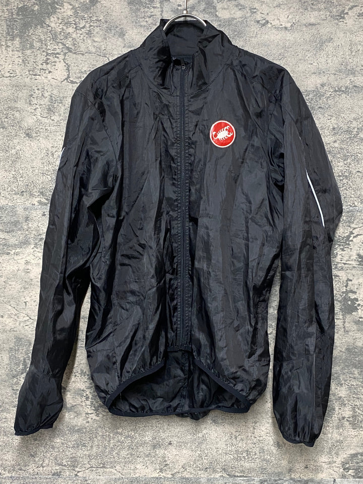 JW625 カステリ CASTELLI 長袖 ウィンドブレーカー 黒 L
