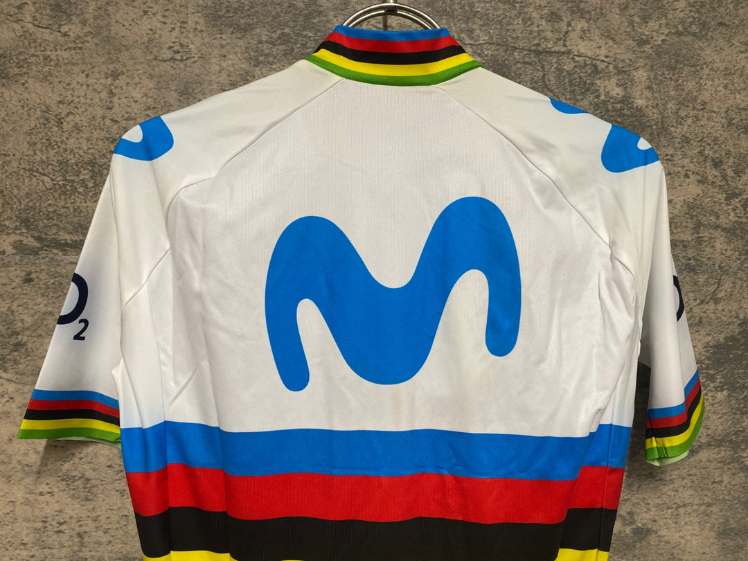 JS499 エンデュラ ENDURA 半袖 サイクルジャージ 白 S movistar