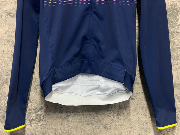 KM423 ラファ Rapha MEN'S LONG SLEEVE CORE JERSEY 長袖 サイクルジャージ 紺 S 裏起毛